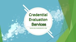 Credential Evaluation Services