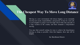 The Cheapest Way To Move Long Distance