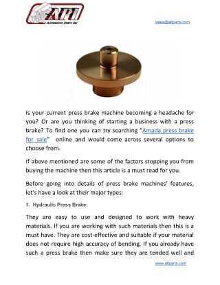 6 Useful Tips Before Buying a Press Brake Machine