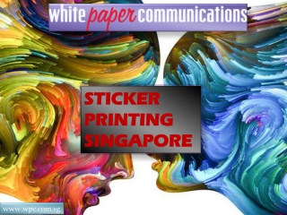 Sticker Printing Singapore