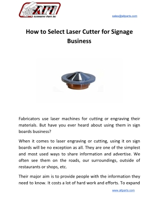 How to Select Laser Cutter For Signage Business