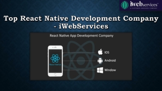 Top React Native Development Company - iWebServices