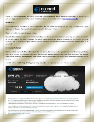 Kvm virtual server Nyc