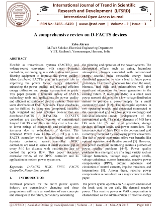 A comprehensive review on D FACTS devices