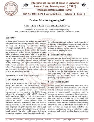 Pontem Monitoring using IoT