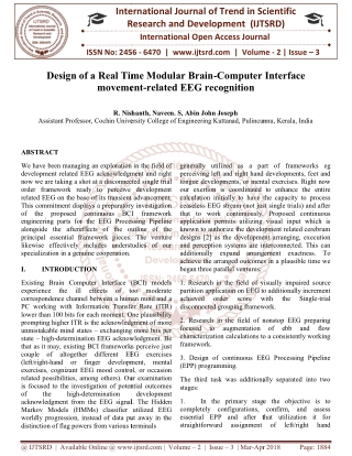 Design of a Real Time Modular Brain Computer Interface movement related EEG recognition