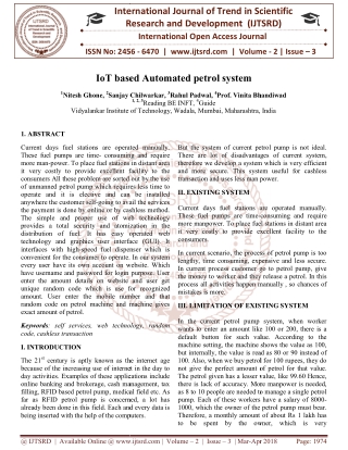 IoT based Automated petrol system