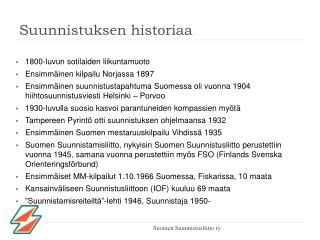 Suunnistuksen historiaa