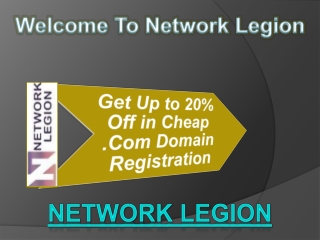 Get Up to 20% Off in Cheap .Com Domain Registration