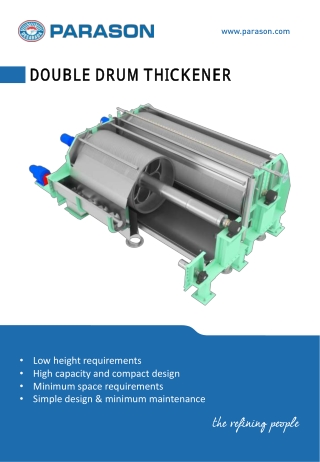 Get Double Drum Thickener For Your Pulp Paper Machine