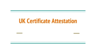 Uk Certificate Attestation