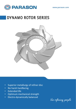 Get The Dynamo Rotor Series For Pulp Paper Machine