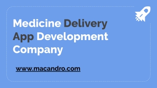 Medicine Delivery App Development Company | Macandro