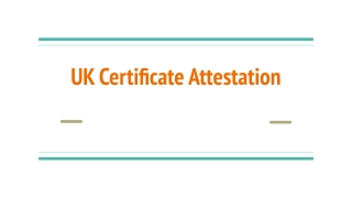 UK Certificate Attestation