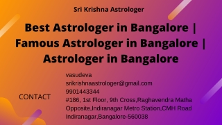 Best Astrologer in Bangalore | Famous Astrologer in Bangalore | Astrologer in Bangalore