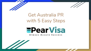 Get Australia PR with 5 Easy Steps - PearVisa Bangalore
