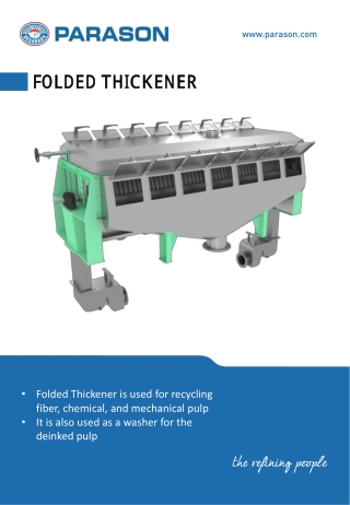 Best Quality Folded Thickener For Pulp Machine
