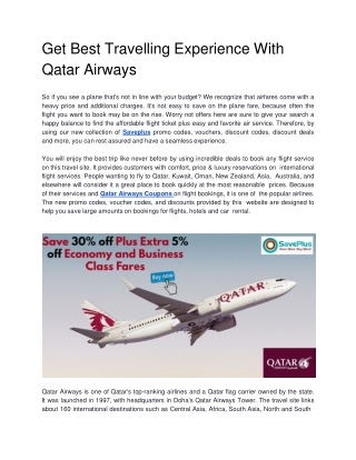 Save 30% off Plus Extra 5% off Economy and Business Class Fares