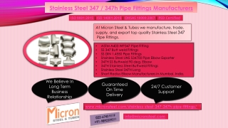 stainless steel 347 / 347h pipe fittings manufacturers