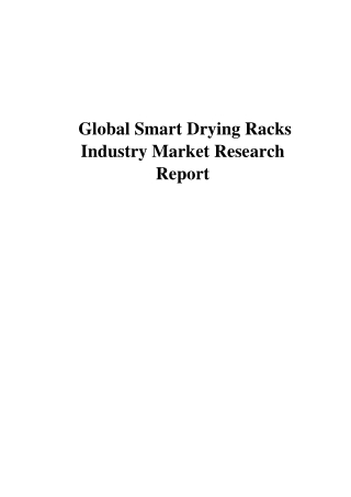 Global Smart Drying Racks Industry Market Research Report