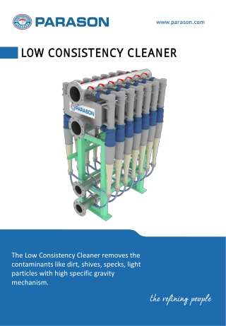 Low Consistency Cleaner For Pulp Machine - High Quality