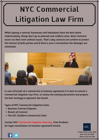 NYC Commercial Litigation Law Firm