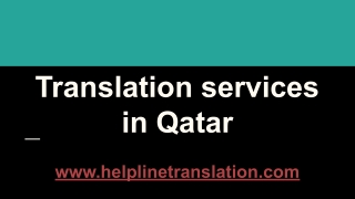 Translation Services in Qatar