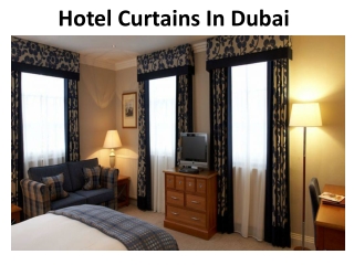 Hotel Curtains In Dubai