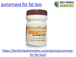 How to use for punarnava fat loss