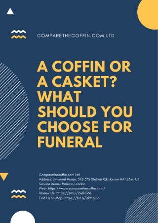 A Coffin or a Casket? What Should You Choose for Funeral