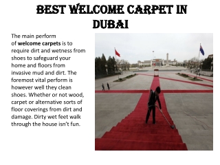 Best Welcome Carpet In Dubai