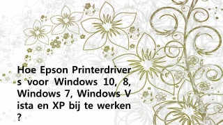 Hoe Epson Printerdrivers voor Windows 10, 8, Windows 7, Windows Vista en XP bij te werken?