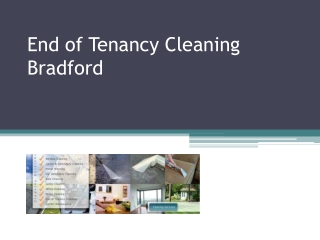 End of Tenancy Cleaning Bradford
