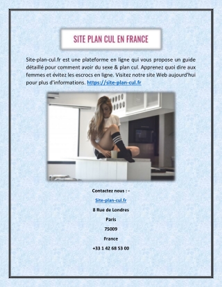 Site de rencontre plan cul