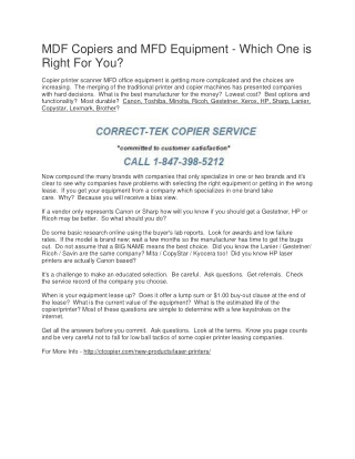 The Brother Copier - Is It The Right Choice