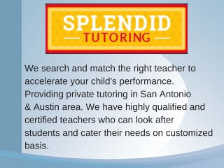 Tutoring Services San Antonio