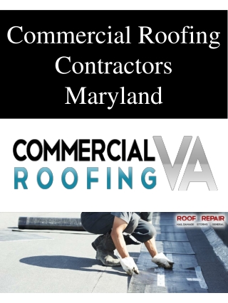 Commercial Roofing Contractors Maryland