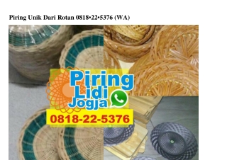 Piring Unik Dari Rotan O818.22.5376[wa]