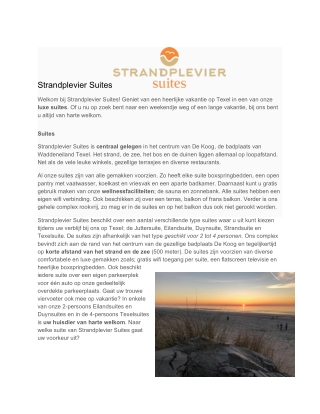 Strandplevier Suites