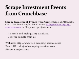 Scrape Investment Events from Crunchbase
