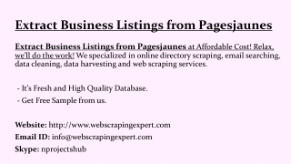 Extract Business Listings from Pagesjaunes