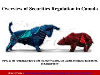 Overview of Securities Regulation in Canada