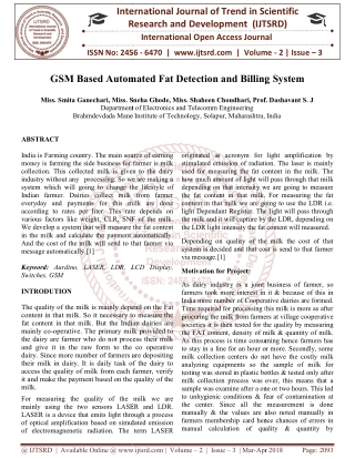 GSM Based Automated Fat Detection and Billing System