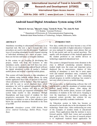 Android based Digital Attendance System using GSM