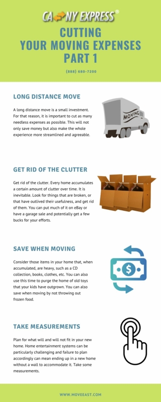 Cutting Your Moving Expenses Part 1