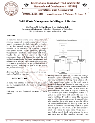 Solid Waste Management in Villages A Review