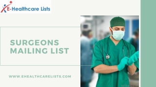 Surgeons mailing list In USA.