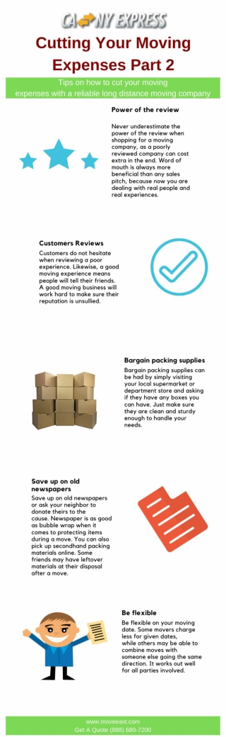 Cutting Your Moving Expenses Part 2