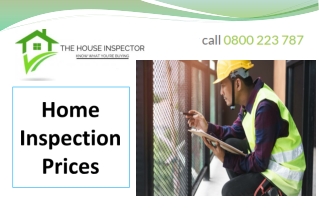 Home Inspection Prices