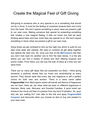 Create the Magical Feel of Gift Giving